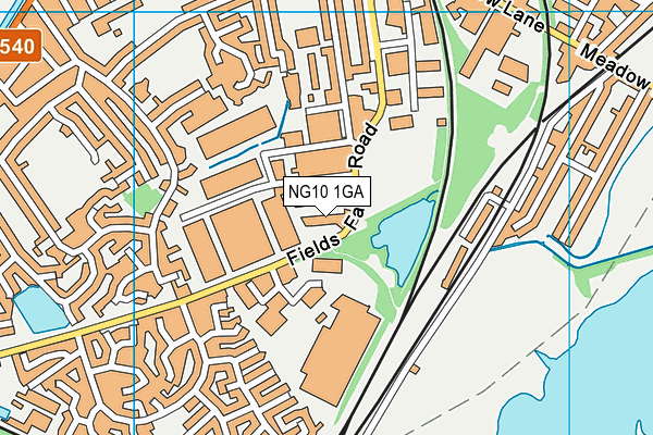 NG10 1GA map - OS VectorMap District (Ordnance Survey)