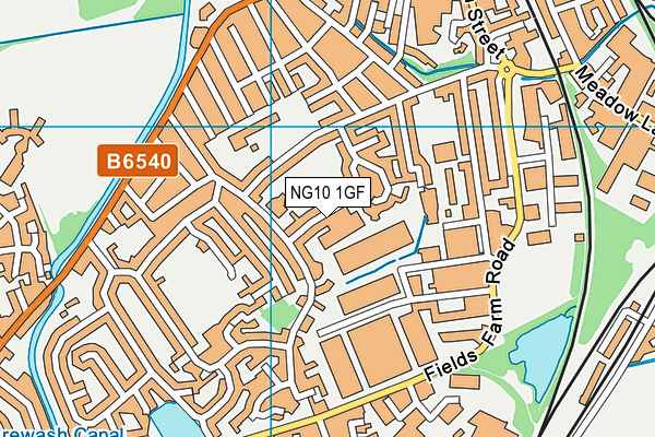 NG10 1GF map - OS VectorMap District (Ordnance Survey)