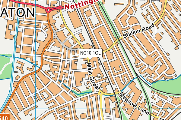 NG10 1GL map - OS VectorMap District (Ordnance Survey)