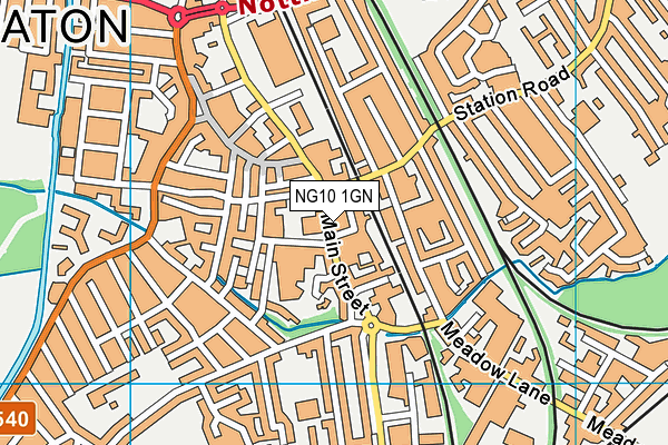 NG10 1GN map - OS VectorMap District (Ordnance Survey)