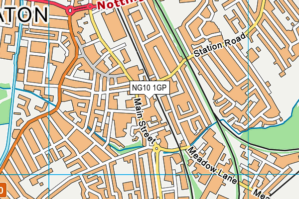 NG10 1GP map - OS VectorMap District (Ordnance Survey)