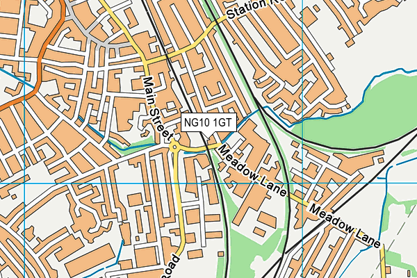 NG10 1GT map - OS VectorMap District (Ordnance Survey)
