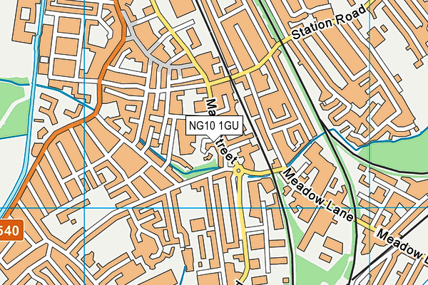 NG10 1GU map - OS VectorMap District (Ordnance Survey)