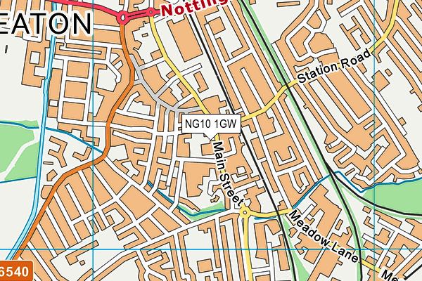 NG10 1GW map - OS VectorMap District (Ordnance Survey)
