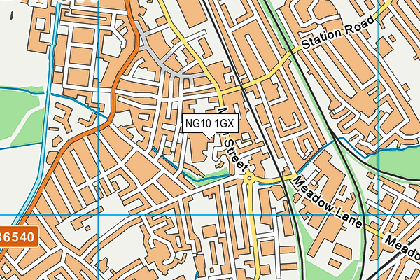 NG10 1GX map - OS VectorMap District (Ordnance Survey)