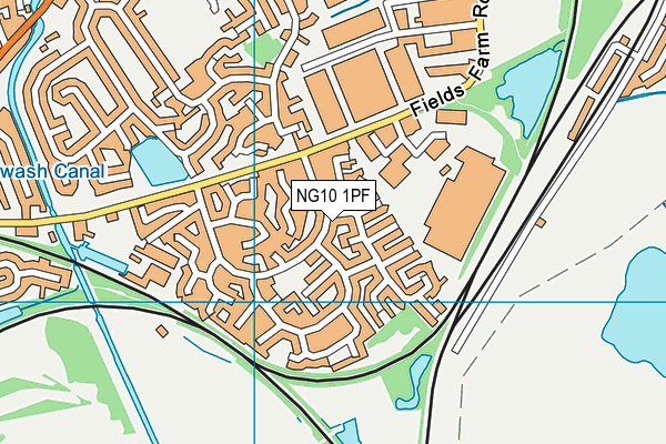 NG10 1PF map - OS VectorMap District (Ordnance Survey)