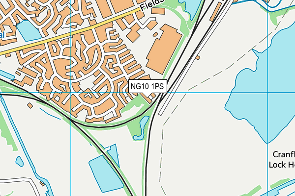 NG10 1PS map - OS VectorMap District (Ordnance Survey)