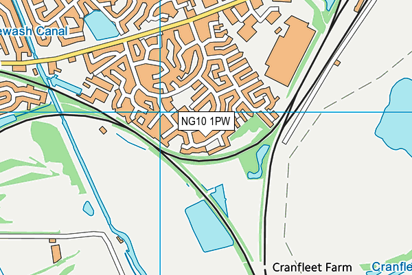 NG10 1PW map - OS VectorMap District (Ordnance Survey)
