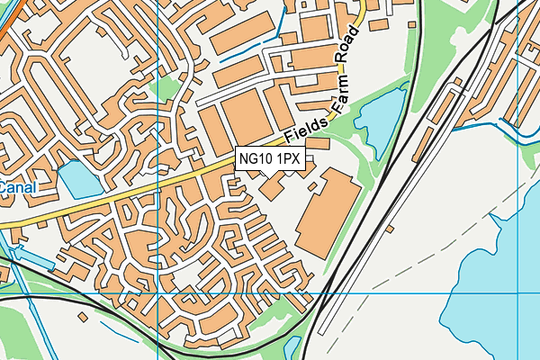 NG10 1PX map - OS VectorMap District (Ordnance Survey)