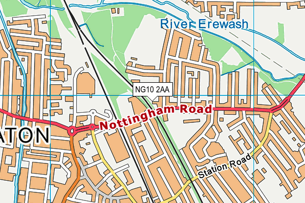NG10 2AA map - OS VectorMap District (Ordnance Survey)