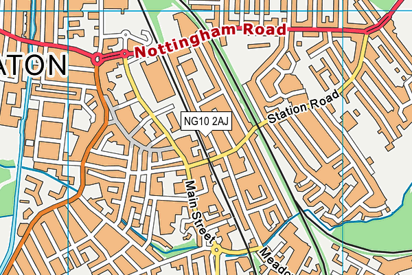 NG10 2AJ map - OS VectorMap District (Ordnance Survey)