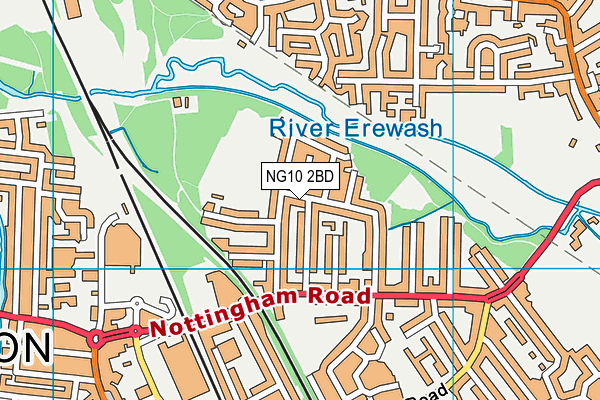 NG10 2BD map - OS VectorMap District (Ordnance Survey)