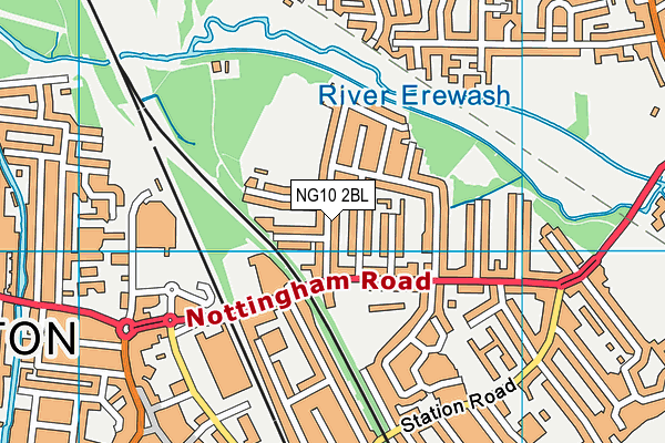 NG10 2BL map - OS VectorMap District (Ordnance Survey)