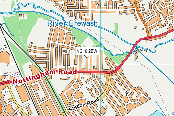 NG10 2BW map - OS VectorMap District (Ordnance Survey)