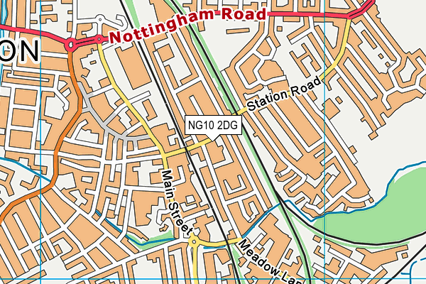 NG10 2DG map - OS VectorMap District (Ordnance Survey)