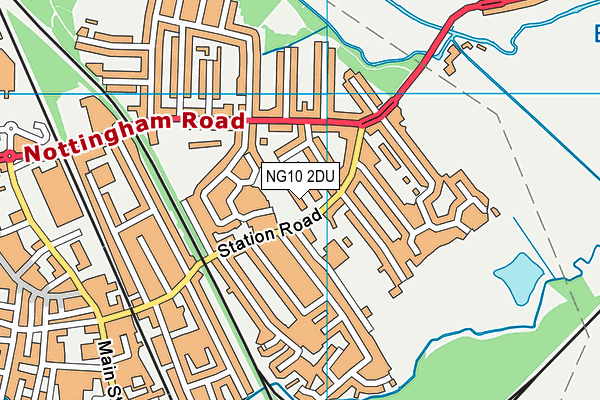 Grange Primary School map (NG10 2DU) - OS VectorMap District (Ordnance Survey)