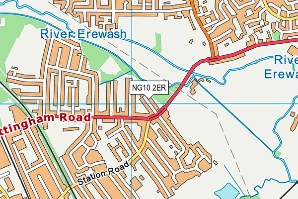 NG10 2ER map - OS VectorMap District (Ordnance Survey)