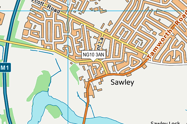 NG10 3AN map - OS VectorMap District (Ordnance Survey)