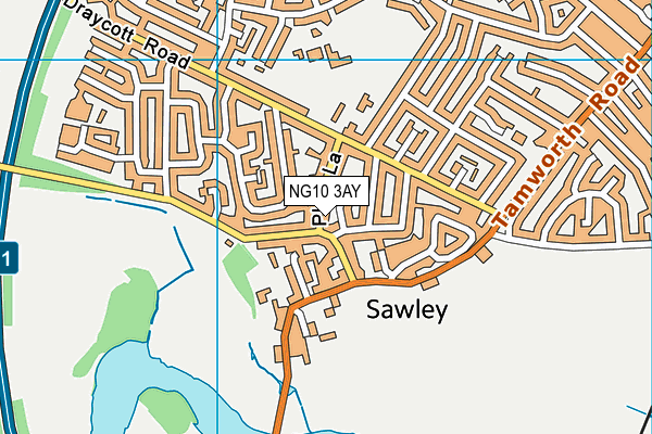 NG10 3AY map - OS VectorMap District (Ordnance Survey)