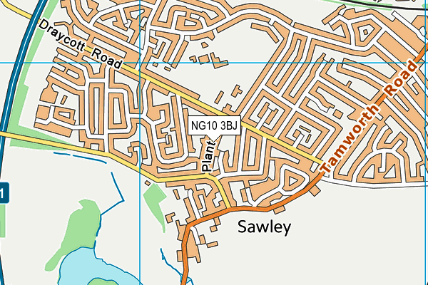 NG10 3BJ map - OS VectorMap District (Ordnance Survey)