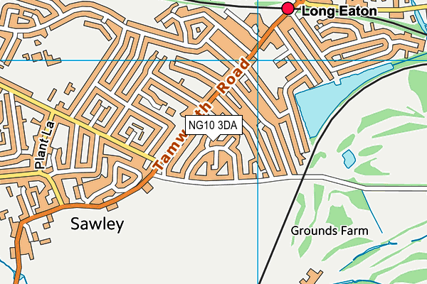 NG10 3DA map - OS VectorMap District (Ordnance Survey)