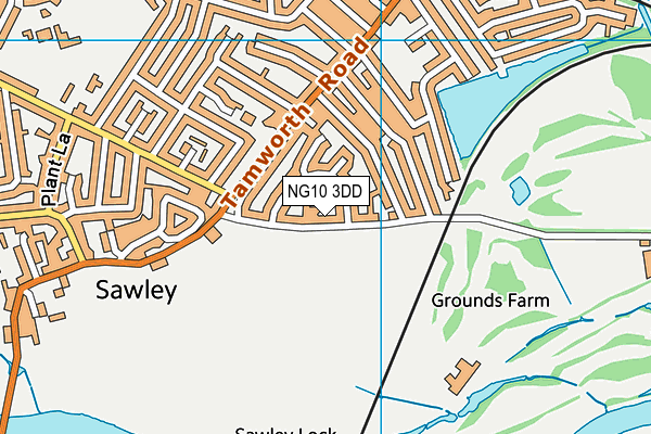 NG10 3DD map - OS VectorMap District (Ordnance Survey)