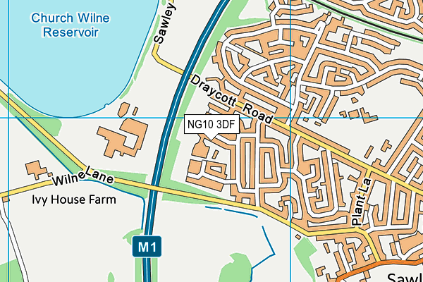 NG10 3DF map - OS VectorMap District (Ordnance Survey)