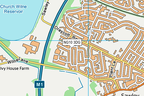 NG10 3DG map - OS VectorMap District (Ordnance Survey)