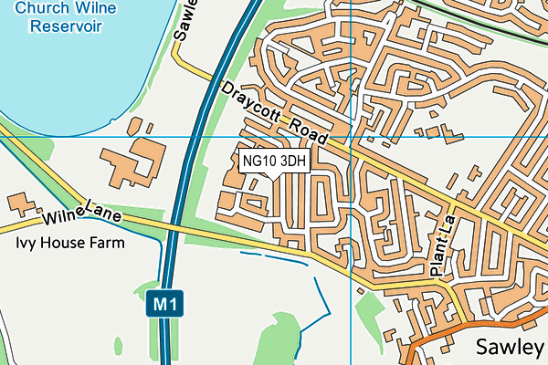 NG10 3DH map - OS VectorMap District (Ordnance Survey)