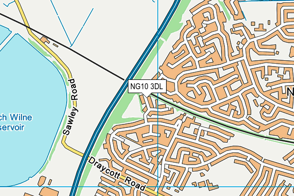NG10 3DL map - OS VectorMap District (Ordnance Survey)