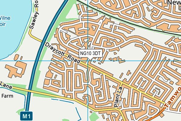 NG10 3DT map - OS VectorMap District (Ordnance Survey)