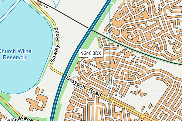 NG10 3DX map - OS VectorMap District (Ordnance Survey)