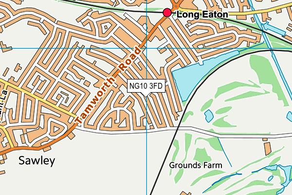 NG10 3FD map - OS VectorMap District (Ordnance Survey)