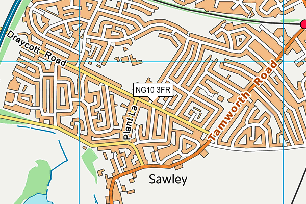 Sawley Memorial Hall And Community Centre map (NG10 3FR) - OS VectorMap District (Ordnance Survey)