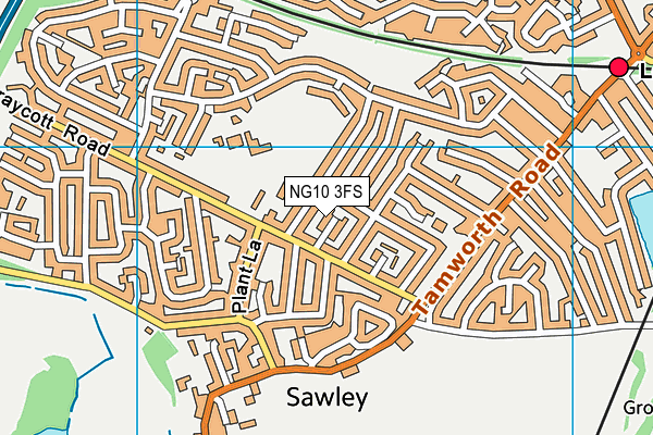 NG10 3FS map - OS VectorMap District (Ordnance Survey)