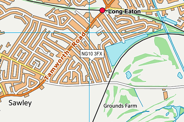 NG10 3FX map - OS VectorMap District (Ordnance Survey)