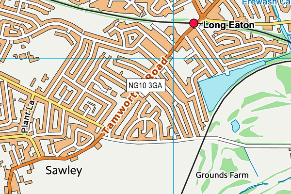 NG10 3GA map - OS VectorMap District (Ordnance Survey)