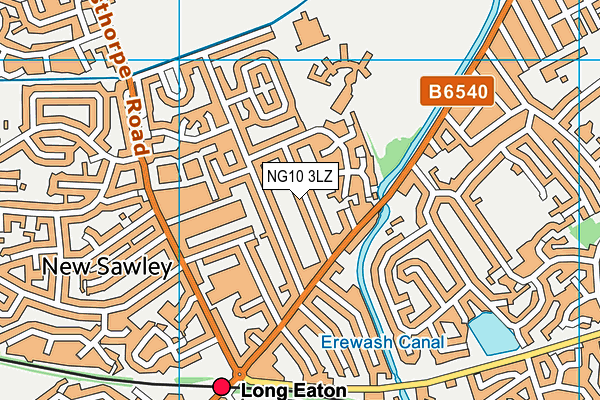NG10 3LZ map - OS VectorMap District (Ordnance Survey)
