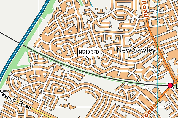 NG10 3PD map - OS VectorMap District (Ordnance Survey)