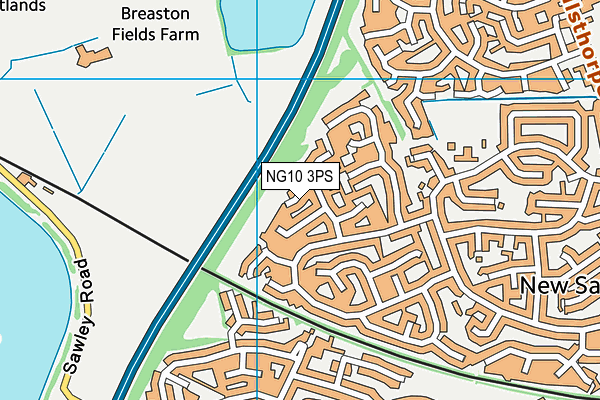 NG10 3PS map - OS VectorMap District (Ordnance Survey)