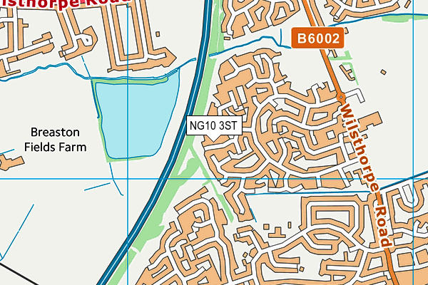 NG10 3ST map - OS VectorMap District (Ordnance Survey)