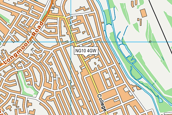 NG10 4GW map - OS VectorMap District (Ordnance Survey)