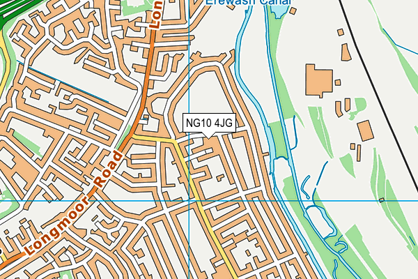 Longmoor Primary School map (NG10 4JG) - OS VectorMap District (Ordnance Survey)
