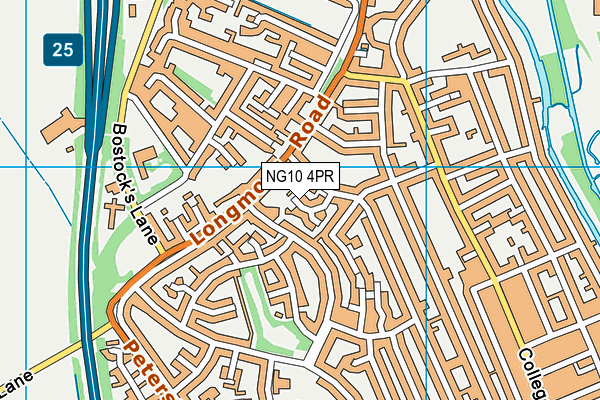 NG10 4PR map - OS VectorMap District (Ordnance Survey)