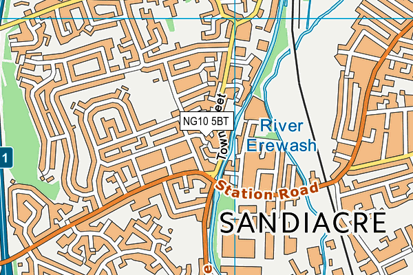 NG10 5BT map - OS VectorMap District (Ordnance Survey)