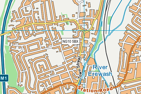 NG10 5BX map - OS VectorMap District (Ordnance Survey)