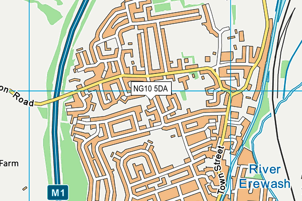 NG10 5DA map - OS VectorMap District (Ordnance Survey)