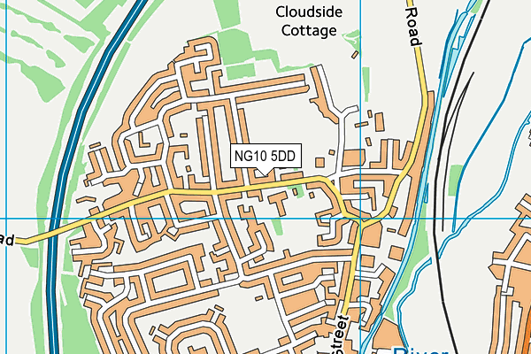 NG10 5DD map - OS VectorMap District (Ordnance Survey)
