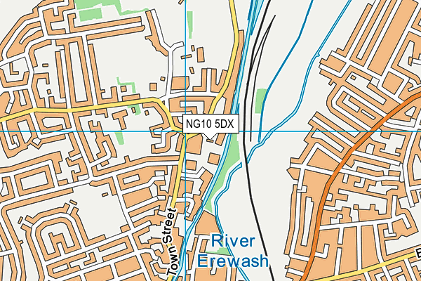 NG10 5DX map - OS VectorMap District (Ordnance Survey)