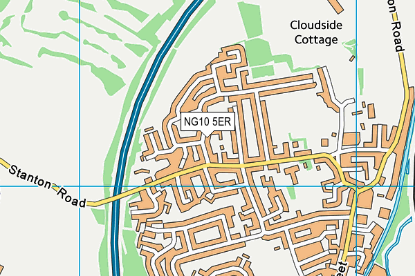 NG10 5ER map - OS VectorMap District (Ordnance Survey)